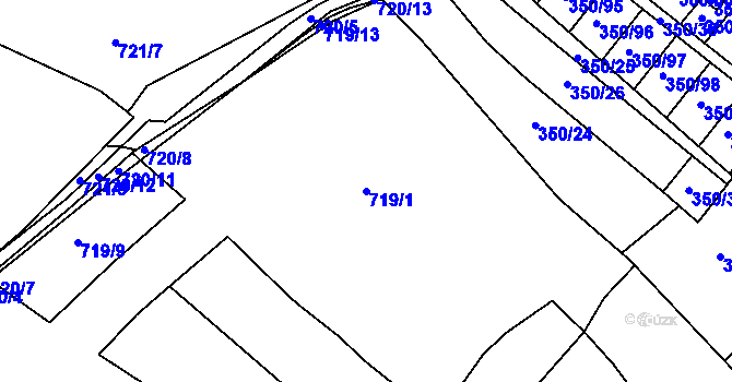 Parcela st. 719/1 v KÚ Lazec, Katastrální mapa