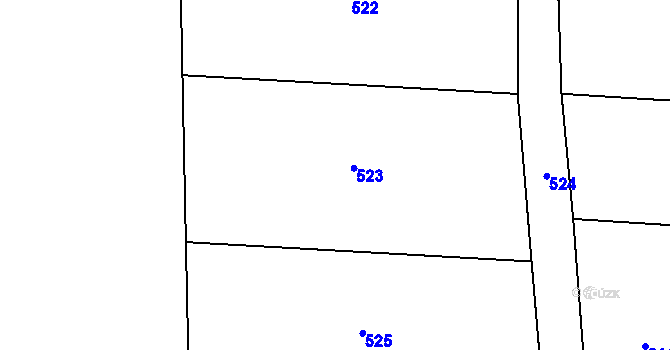 Parcela st. 211/15 v KÚ Kozlany, Katastrální mapa