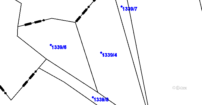 Parcela st. 1339/4 v KÚ Kozlov nad Otavou, Katastrální mapa