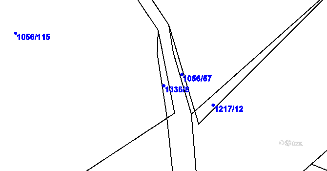 Parcela st. 1336/8 v KÚ Kozlov nad Otavou, Katastrální mapa