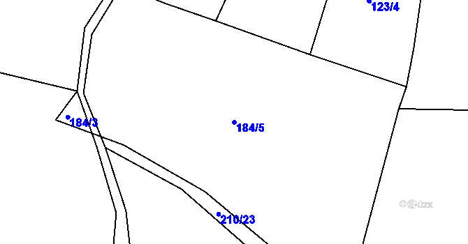 Parcela st. 184/5 v KÚ Kozlov nad Otavou, Katastrální mapa