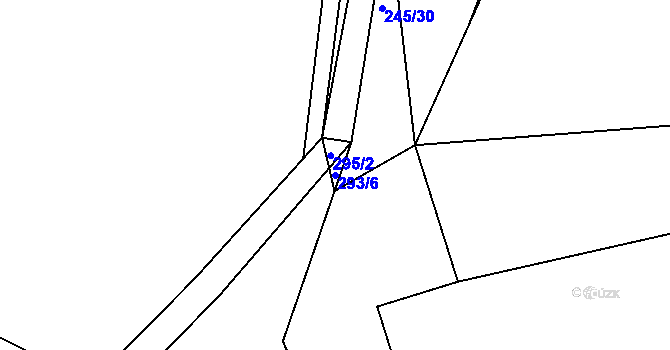 Parcela st. 293/6 v KÚ Kozlov nad Otavou, Katastrální mapa