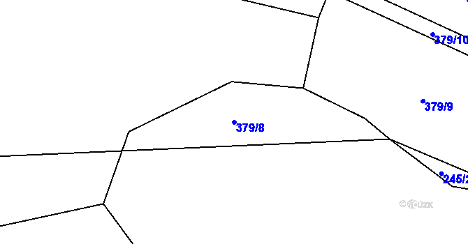 Parcela st. 379/8 v KÚ Kozlov nad Otavou, Katastrální mapa