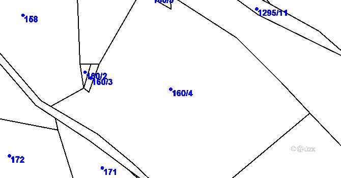 Parcela st. 160/4 v KÚ Kozlov nad Otavou, Katastrální mapa