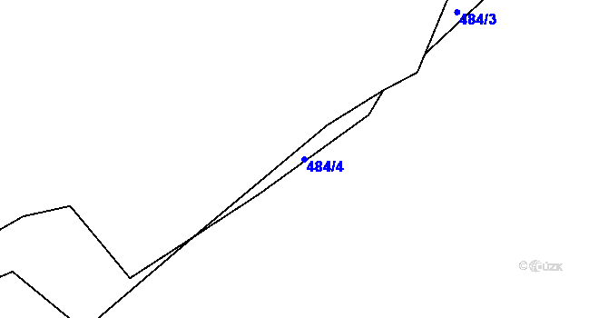 Parcela st. 484/4 v KÚ Kozlov, Katastrální mapa