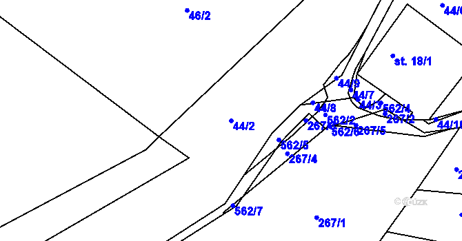Parcela st. 44/2 v KÚ Svinná u České Třebové, Katastrální mapa