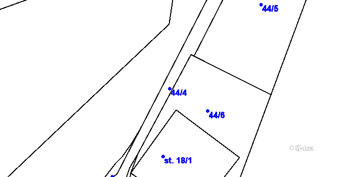 Parcela st. 44/4 v KÚ Svinná u České Třebové, Katastrální mapa