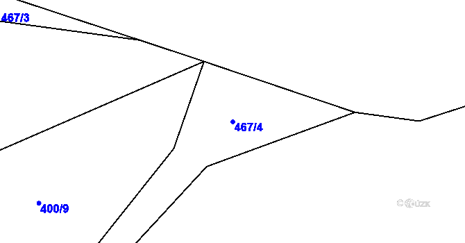 Parcela st. 467/4 v KÚ Kozlov u Jihlavy, Katastrální mapa