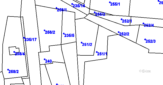 Parcela st. 251/2 v KÚ Kozly u České Lípy, Katastrální mapa