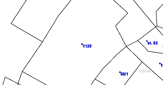 Parcela st. 244/3 v KÚ Kozly u Loun, Katastrální mapa