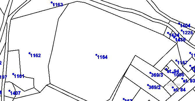 Parcela st. 355/1 v KÚ Kozly u Loun, Katastrální mapa