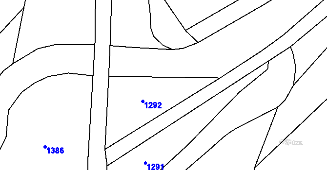 Parcela st. 375/1 v KÚ Kozly u Loun, Katastrální mapa