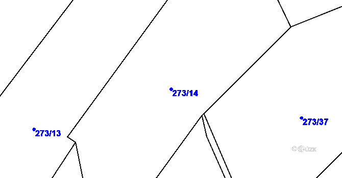 Parcela st. 273/14 v KÚ Kozmice u Benešova, Katastrální mapa