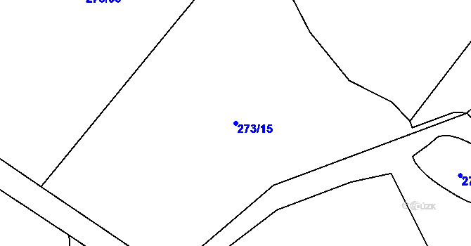 Parcela st. 273/15 v KÚ Kozmice u Benešova, Katastrální mapa