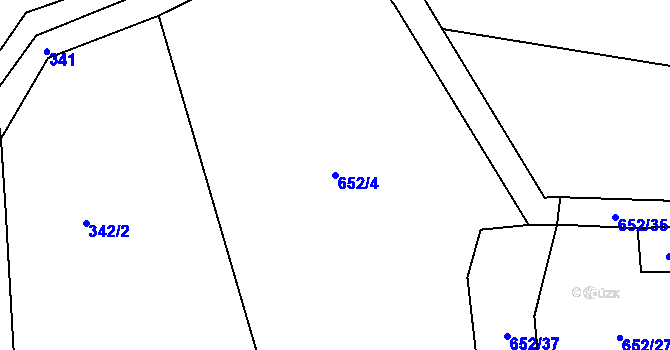 Parcela st. 652/4 v KÚ Kozmice u Benešova, Katastrální mapa
