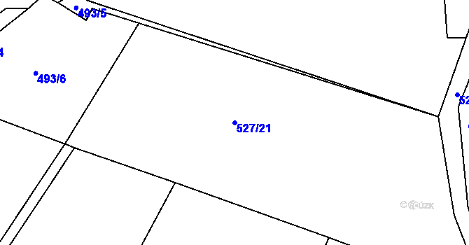 Parcela st. 527/21 v KÚ Kozmice u Benešova, Katastrální mapa