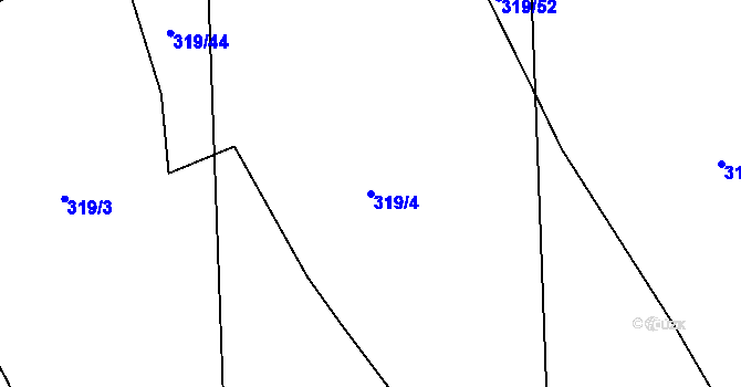 Parcela st. 319/4 v KÚ Kozojedy, Katastrální mapa