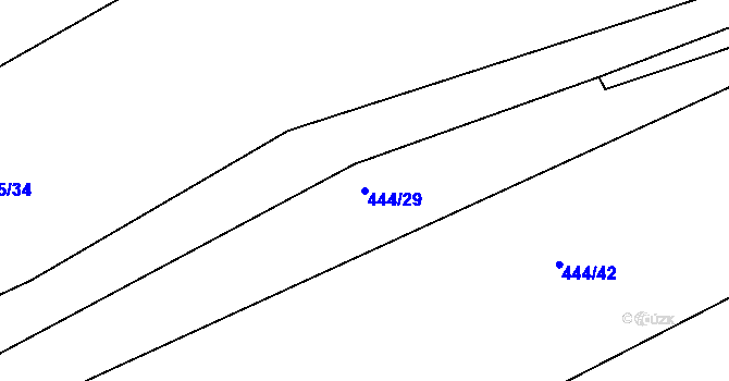 Parcela st. 444/29 v KÚ Kozojedy, Katastrální mapa