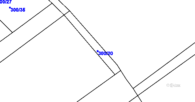 Parcela st. 300/20 v KÚ Kozojedy, Katastrální mapa