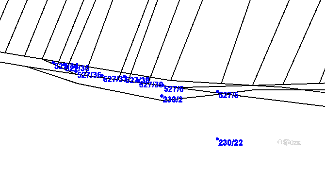 Parcela st. 527/6 v KÚ Kozojedy, Katastrální mapa