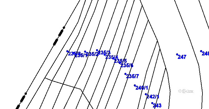 Parcela st. 235/4 v KÚ Kozojedy, Katastrální mapa