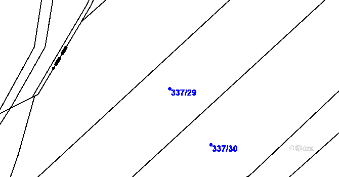 Parcela st. 337/29 v KÚ Kozojedy, Katastrální mapa