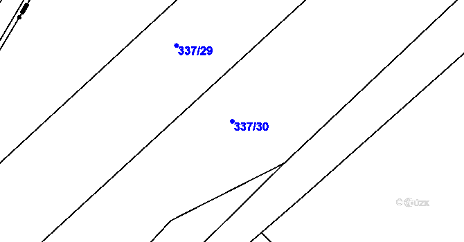 Parcela st. 337/30 v KÚ Kozojedy, Katastrální mapa