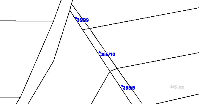 Parcela st. 365/10 v KÚ Kozojedy, Katastrální mapa
