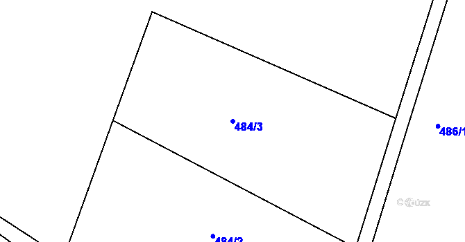Parcela st. 484/3 v KÚ Kozojedy, Katastrální mapa