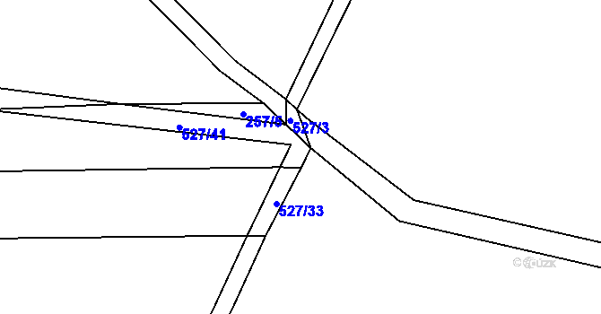 Parcela st. 527/15 v KÚ Kozojedy, Katastrální mapa