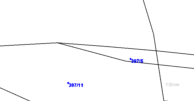 Parcela st. 397/4 v KÚ Kozolupy, Katastrální mapa