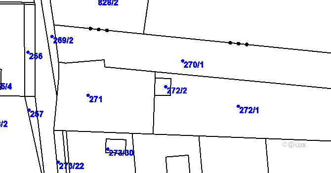 Parcela st. 272/2 v KÚ Bdeněves, Katastrální mapa
