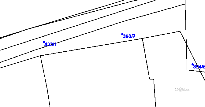 Parcela st. 393/2 v KÚ Bdeněves, Katastrální mapa