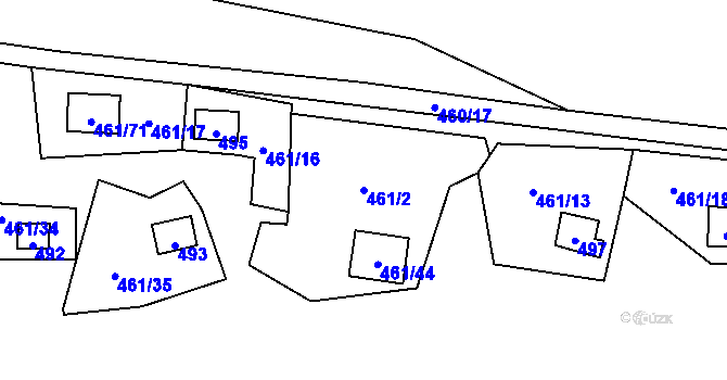 Parcela st. 461/2 v KÚ Bdeněves, Katastrální mapa