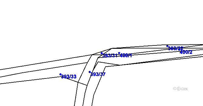 Parcela st. 393/31 v KÚ Bdeněves, Katastrální mapa