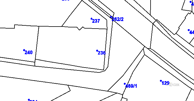 Parcela st. 236 v KÚ Kozolupy u Plzně, Katastrální mapa
