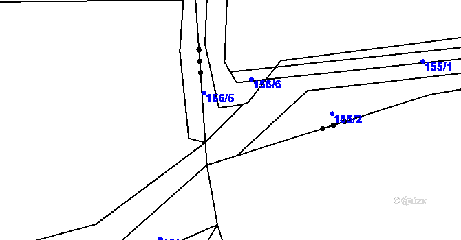 Parcela st. 156/16 v KÚ Myslinka, Katastrální mapa