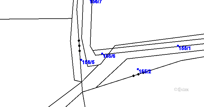 Parcela st. 156/6 v KÚ Myslinka, Katastrální mapa