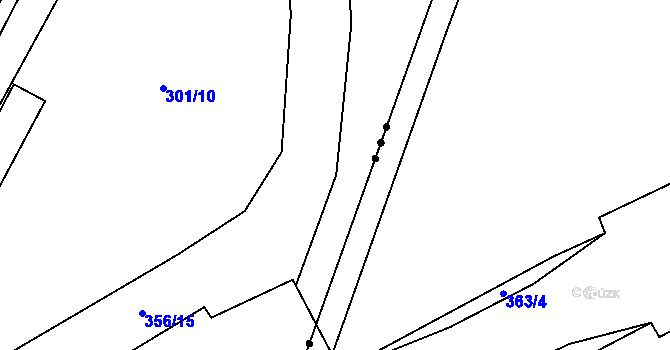 Parcela st. 356/16 v KÚ Kozomín, Katastrální mapa