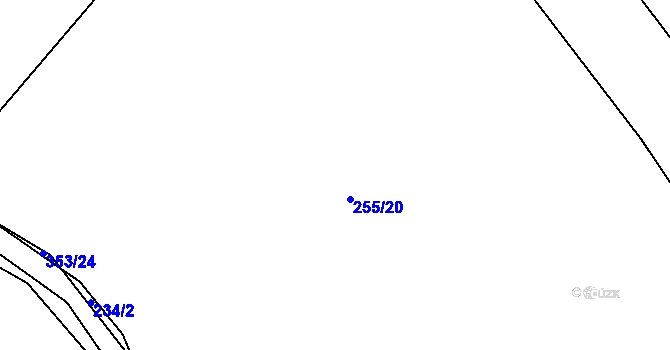 Parcela st. 255/19 v KÚ Kozomín, Katastrální mapa
