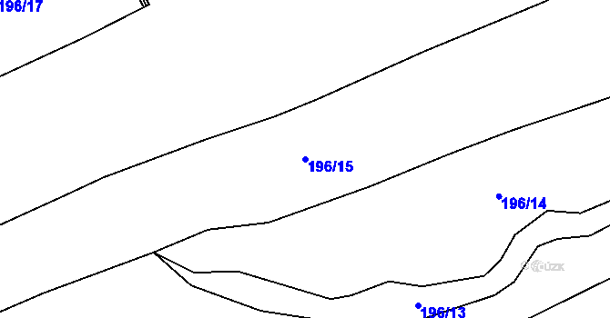 Parcela st. 196/15 v KÚ Blažov, Katastrální mapa