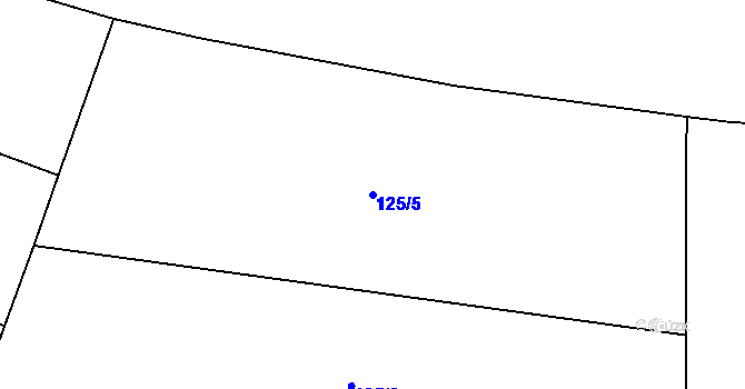 Parcela st. 125/5 v KÚ Kozov, Katastrální mapa