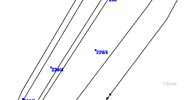 Parcela st. 229/5 v KÚ Svojanov u Bouzova, Katastrální mapa