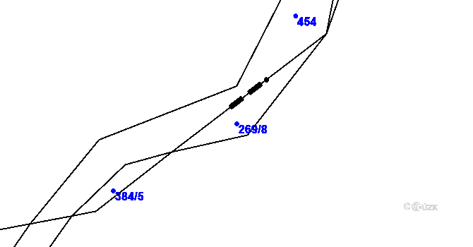 Parcela st. 269/8 v KÚ Svojanov u Bouzova, Katastrální mapa