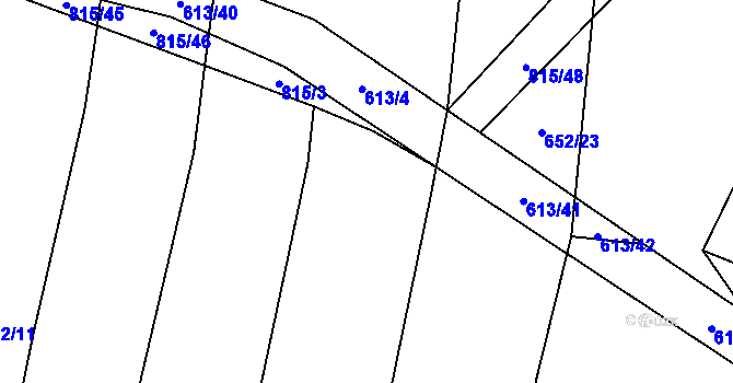 Parcela st. 2585/4 v KÚ Kožichovice, Katastrální mapa