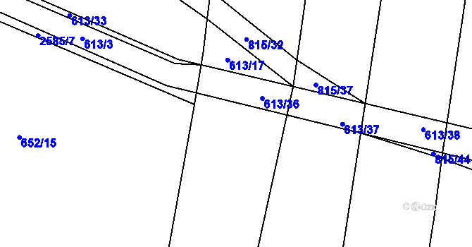 Parcela st. 2585/10 v KÚ Kožichovice, Katastrální mapa