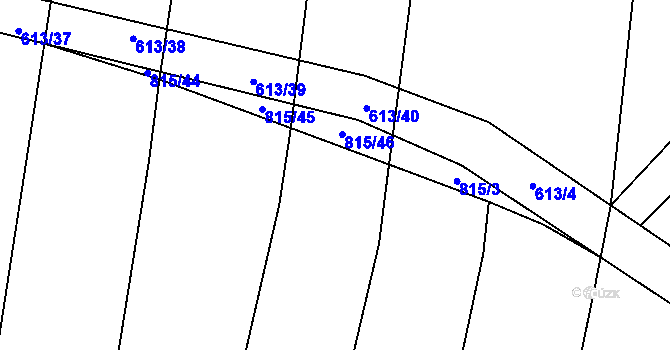Parcela st. 2585/14 v KÚ Kožichovice, Katastrální mapa