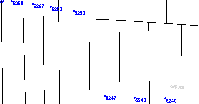 Parcela st. 862/1 v KÚ Kožlany, Katastrální mapa