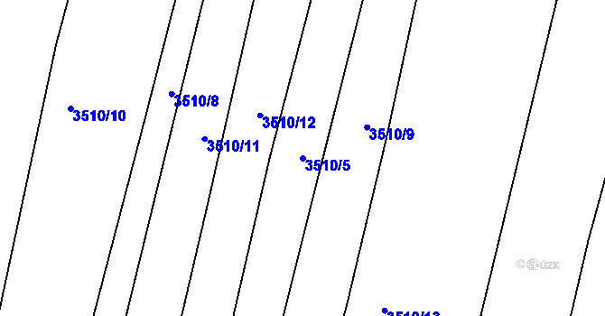 Parcela st. 3510/5 v KÚ Kožlany, Katastrální mapa