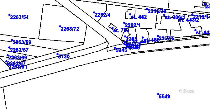 Parcela st. 4268/54 v KÚ Kožlany, Katastrální mapa